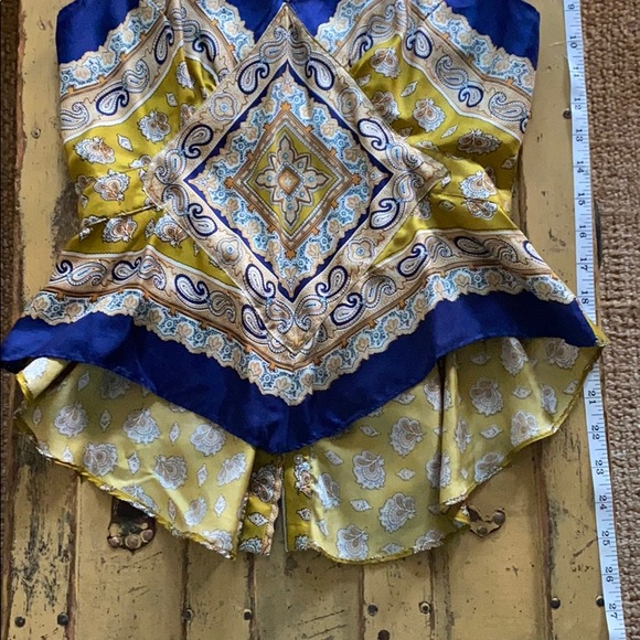 ANTHROPOLOGIE BOHO 💯% SILK RARE LIMITED EDITION WHAT GOES AROUND BOHO TOP 6 - Picture 10 of 16